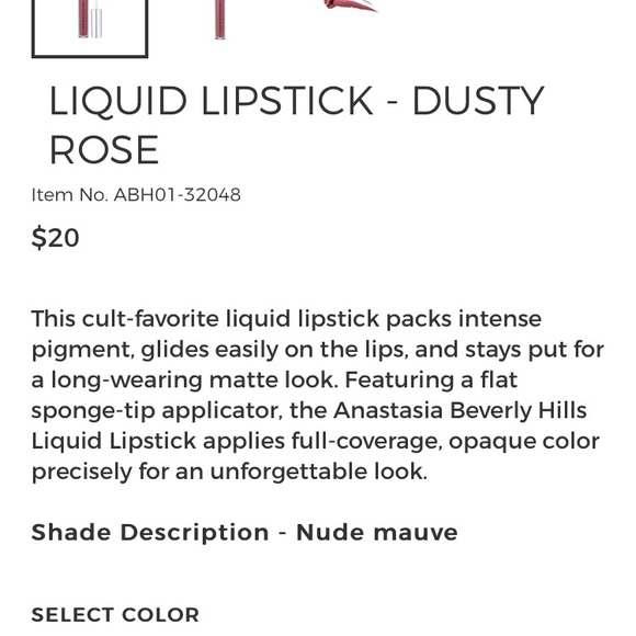 Anastasia Beverly Hills Liquid Lip. Dusty rose - Picture 4 of 4